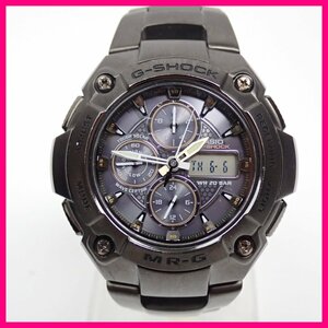 ■CASIO/カシオ G-SHOCK MR-G MRG-7100BJ-1AJF 電波ソーラー/ブラック/フルチタン/クロノグラフ/デジアナ/付属品有り&1245800388