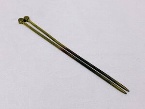 14483/銅・真鍮 火箸 灰道具 茶道具