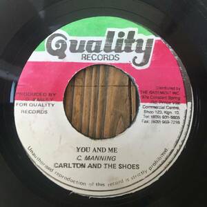 ★送料込み！試聴！Rare Rock Steady！Lovers Rock！Sweet！【Carlton And The Shoes - You And Me】7inch！Quality Records JA