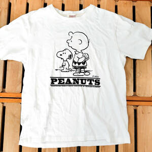 【SNOOPY】スヌーピー&チャーリーブラウン★Tシャツ★レディース★Mサイズ★送料無料【中古美品】