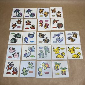 22枚セット ポケモン パン デコキャラシール ダブル 大量 まとめて スイクン ホウオウ ルギア ピカチュウ セレビィ デリバード など