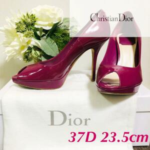 Christian Dior エナメル パンプス ハイヒール 23.5cm