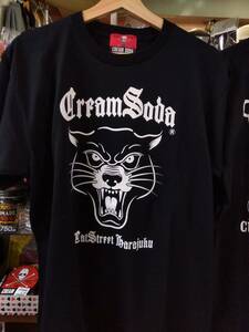 XLサイズクリームソーダクロヒョウTシャツ黒検索CREAMSODAロカビリーブラックキャッツビスキャッツマジックピンクドラゴンブラックパンサー