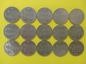 ☆旧硬貨☆ 平成元年 500円硬貨 15枚セット