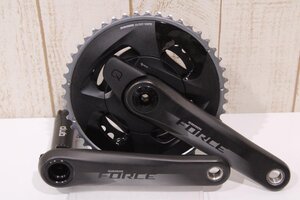 ★SRAM スラム FORCE eTap AXS 172.5mm 46/33T 2x12s QUARQ 両足計測カーボンクランクセット 美品