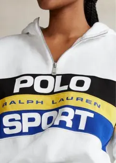 レアなPOLO SPORTS♡ラルフローレン　ロゴスウェットハーフジップパーカー