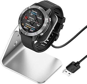 シルバー Miimall Garmin(ガーミン) 充電スタンド Garmin 充電ケーブル チャージャー ガーミン 充電器 f