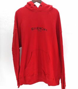 ジバンシー パーカー レギュラーフィット ウ゛ィンテージ フーディ メンズ レッド サイズXL GIVENCHY ◆3105/高林店 S