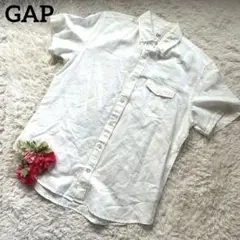 GAP 【定番】ホワイトコットンボタンシャツ メンズ M