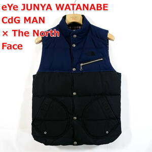 【良品】アイ ジュンヤワタナベマン　ツートンダウンベスト　ノースフェイス　eYe JUNYA WATANABE MAN　NorthFace　comme des garcons