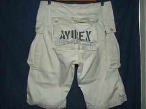 AVIREX/アヴィレックス*モンキーハーフパンツ*M-43 M-44*size L*希少オフホワイト*USMC海兵隊*ミリタリー軍マリンコープ