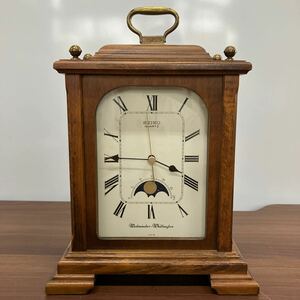 SEIKO セイコー Westminster Whittington 木象嵌 置時計 QUARTZ ヨーロッパ 西洋 置き時計 アンティーク インテリア 置物 