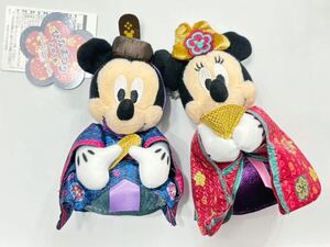 新品　未使用　タグ付き　ディズニー　TDL TDS ひなまつり　お内裏さま　ミッキー　お雛さま　ミニー　ぬいぐるみバッジ　ぬいば　ヌイバ