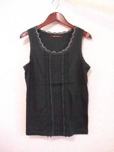 naturalcoutureグリーンレース付ノースリーブ（USED）43013