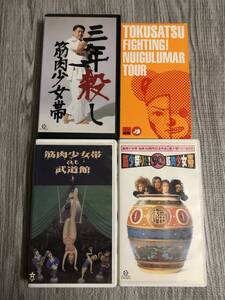 筋肉少女帯 特撮 VHS 4本セット 三年殺し / at武道館 / 筋少祭りだ!90分 / Fighting! Nuigulumar Tour ビデオテープ 大槻ケンヂ 