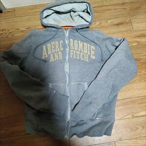 ABERCROMBIE ＆　FITCH ジップアップパーカー希少XLARGE スウェット グレー パーカー