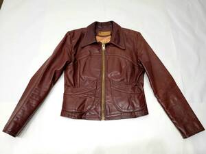 良好 70s OSHWAHKON レザージャケット 茶 13 S 程度 70年代 USA製 革ジャン オシュワーコン オシュワコン NORTHBEACH EASTWEST talon