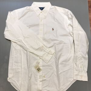 未使用タグ付! RALPH LAUREN ラルフローレン オックスフォード 長袖シャツ CLASSIC FIT ホワイト系 サイズXL レア！