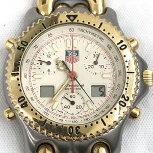 美品 TAGHEUER タグホイヤー PROFESSIONAL プロフェッショナル セル セナモデル 腕時計 クオーツ CG1123-0 クロノグラフ 電池交換済み