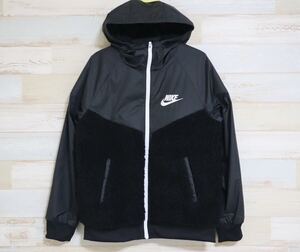 新品 150㎝ NIKE ナイキ キッズ　シェルパ　ウインドランナー　ボアジャケット　ブラック