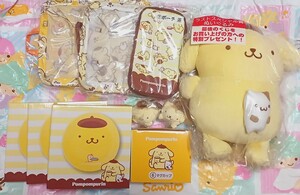 新品送料無料　ポムポムプリン　一番くじ　当りくじ　サンリオ　ラストワン賞　ぬいぐるみ　お皿　マグカップ　収納　10点