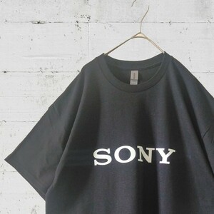 【Lサイズ】企業ロゴ ソニー SONY Tシャツ ブラック 黒ビンテージ90年代好きに