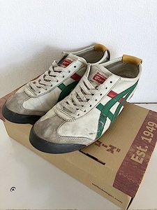 即決 箱付 Onitsuka Tiger オニツカタイガー MEXICO メキシコ 66 グリーン 25.5cm THL202