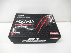 新品◆本間ゴルフ　ホンマ　2023　Ｄ１　SPEED MONSTER　スピードモンスター　1ダース◆ホワイト