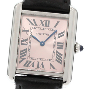 カルティエ CARTIER W5200000 タンクソロSM クォーツ レディース 美品 _862645