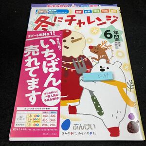 くー144 冬にチャレンジ 6年 ぶんけい 問題集 プリント 学習 ドリル 小学生 国語 算数 英語 社会 理科 テキスト テスト用紙 文章問題※7