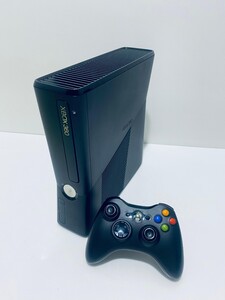 美品/動作品 マイクロソフト マットブラック Microsoft XBOX360 本体 Model 1439 黒 + コントローラー セットまとめ(N-72)