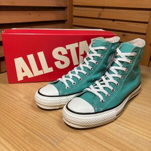 M2 △764未使用品【converse コンバース】日本製 箱 タグ付 ALL STAR CANVAS AS J HI ミントグリーン SIZE US 8 1/2