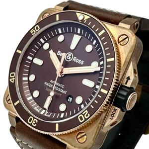 Bell＆Ross/ベル＆ロス DIVER BROWN BRONZE 世界限定999本 BR03-92 腕時計/レザー/ブロンズ 自動巻き/オートマ 茶色文字盤/茶色革 メンズ