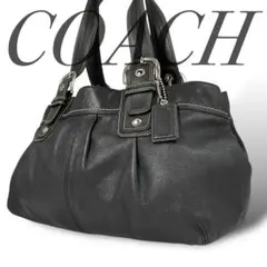 美品 COACH ソーホー レザー トートバッグ ブラック 459