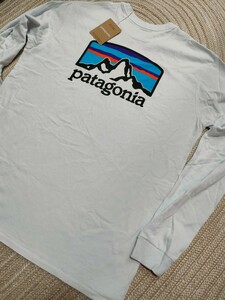 新品 未使用 patagonia パタゴニア バックロゴ ロンＴ L ホワイト 白 長袖 Tシャツ 現行モデル メンズ 