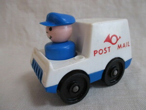 即決★FISHER PRICE TOYS フィッシャープライス　ヴィンテージ☆POST MAIL 車　ポストマンドール