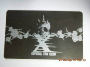 X JAPAN ファンクラブ会員証 ① 非売品 / YOSHIKI TOSHI Toshl HIDE PATA TAIJI HEATH SUGIZO