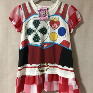 110サイズ『ビッ友×戦士 キラメキパワーズ!』赤星ホノカ　半袖Ｔシャツ　なりきりＴシャツ　チュニック