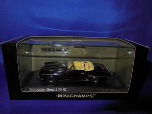 1/43　メルセデスベンツ　Mercedes Benz　190SL　1955年　BLACK　MINICHAMPS　ミニチャンプス