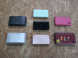 完全ジャンク品 DS DSlite DSi DSiLL 本体のみ 計7台セット 任天堂 ニンテンドー Nintendo DS×2、DSi×1、DSiLL×1 DSlite×3、本体 ｆ24