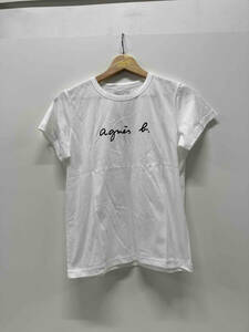 Agnes b アニエスベー 半袖ロゴT EA72-S137 白 半袖Tシャツ・カットソー サイズ2