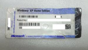 1円～ プロダクトキーシール Windows XP Home Edition１枚 中古品(w953)