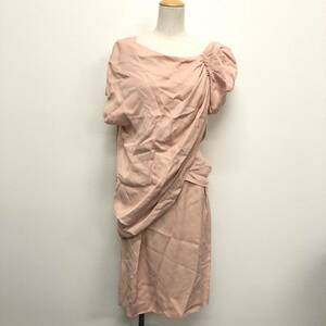 【PRADA】プラダ★ワンピース ドレス アシンメトリー サイズ40 イタリア製 ピンク01