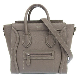 セリーヌ CELINE ラゲージ ナノショッパー 2WAYバッグ ハンドバッグ ショルダーバッグ レザー スリ 中古 新入荷 OB1878