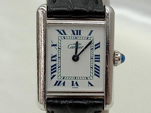 《期間限定セール！》【Cartier】 マストタンク 1614 cal.057 925ケース クォーツ 非防水 腕時計 中古 カルティエ R6年12月電池交換済