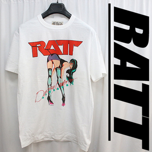 デッドストック新品未使用！ラットRATT Japan Tour 1987 バンドTシャツ ピンナップ コピーライト入り 80年代 ビンテージ本物 ツアーT080702