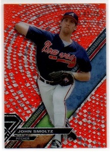 【JOHN SMOLTZ】2017 Topps High Tek Red Orbit Diffractors #HTJS 02/10