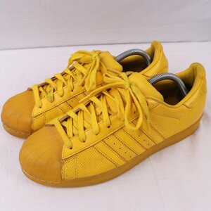 SUPERSTAR TONAL 27.5cm/adidas スーパースターTONAL アディダス スニーカー イエロー 黄色 中古 古着 メンズ ad5006