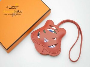 エルメス　HERMES　チャーム　トラH　レザー　