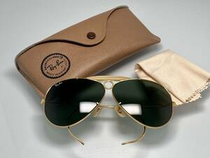 ケース付★B&L RAY-BANボシュロムレイバン SHOOTERシューター Goldゴールド/G-15 白ロゴ VINTAGEビンテージUSA製サングラス ティアドロップ